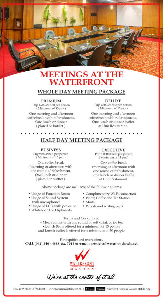 WAHC Meetings & Events Packages Waterfront Hotels & Casino