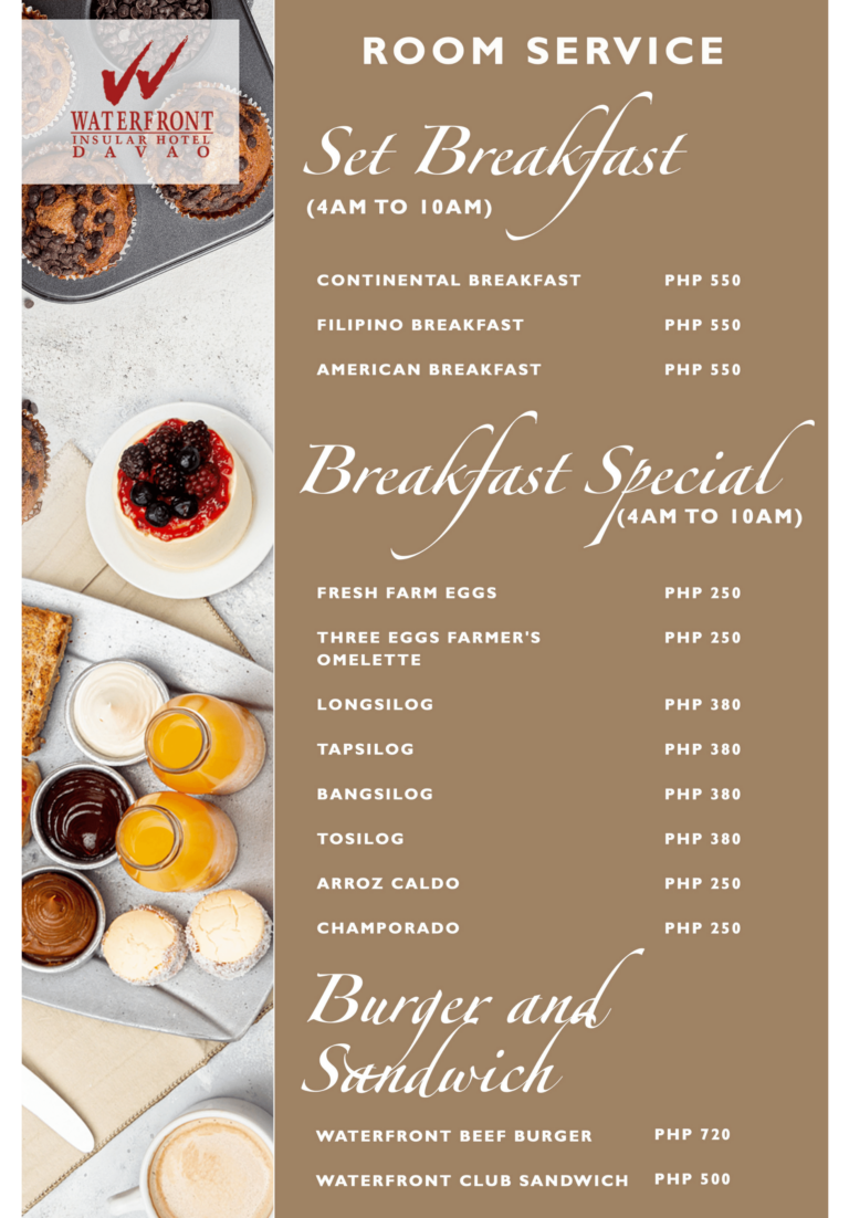 Room Service – Waterfront Hotels & Casinos